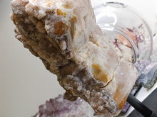 Load image into Gallery viewer, Druzy Pink Amethyst Crystal Cluster on Stand
