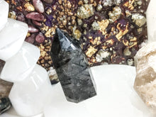 Load image into Gallery viewer, Black Tourmalinated Quartz Crystal Pillar Tower
