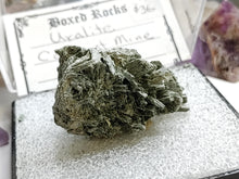 Load image into Gallery viewer, Uralite Mineral Specimen in Display Case
