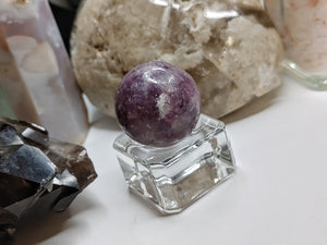 Lepidolite Mini Sphere with Stand