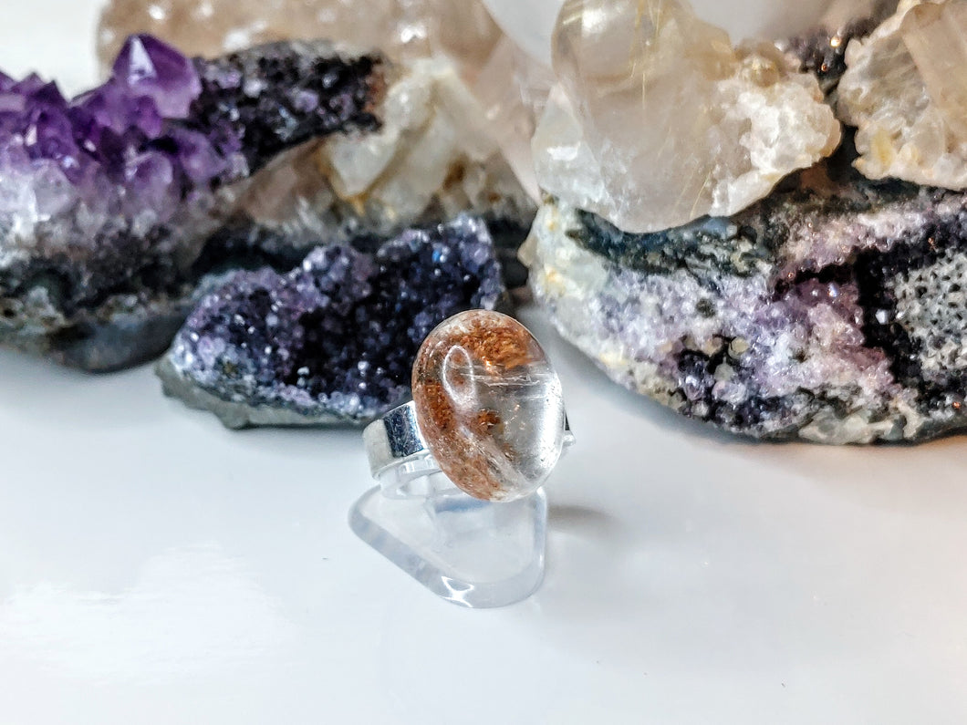 Lodolite Garden Quartz Crystal Ring