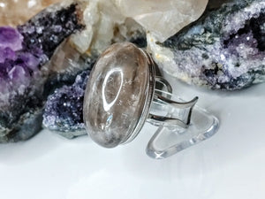 Rutilated Smokey Quartz Crystal Ring