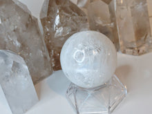 Load image into Gallery viewer, Selenite Crystal Sphere with Stand
