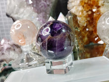 Load image into Gallery viewer, Dogtooth Amethyst Crystal Sphere with Stand
