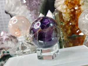 Dogtooth Amethyst Crystal Sphere with Stand