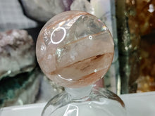 Load image into Gallery viewer, Rainbow Strawberry Quartz Crystal Sphere with Stand
