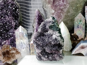 Rare Druzy Amethyst & Stalactite Crystal