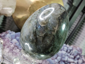 Labradorite Crystal Egg with Stand
