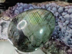 Labradorite Crystal Egg with Stand