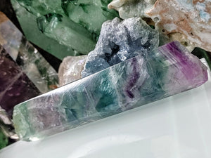 Rainbow Fluorite Crystal Wand