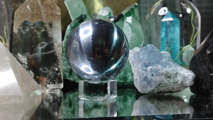 Silicon Crystal Sphere with Stand