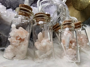 Selenite & Himalayan Salt in Led Jar Lights