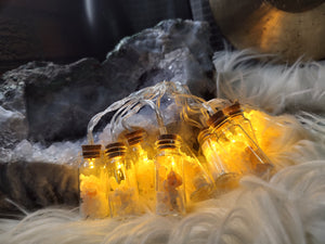 Selenite & Himalayan Salt in Led Jar Lights