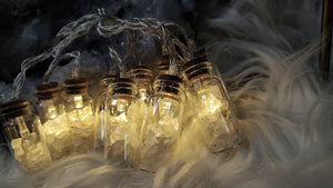 Clear Quartz Crystal in Led Jar Lights